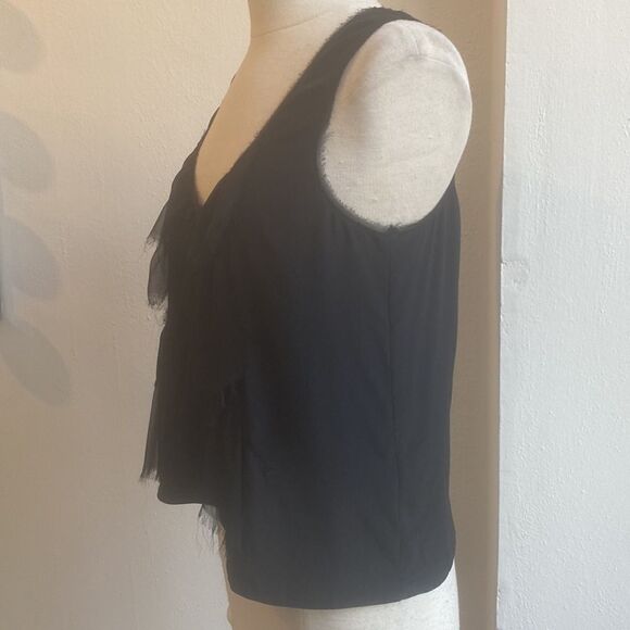 Of Two Minds Deconstructed Silk Ruffle Top size S - Picture 4 of 6